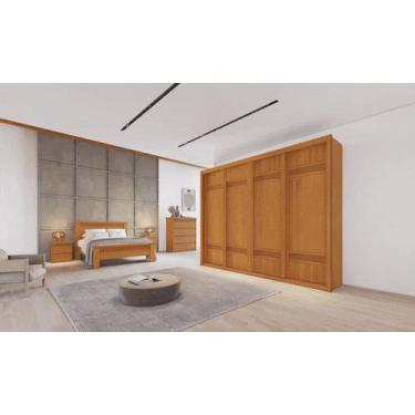 Imagem de Guarda Roupa 4 Portas 6 Gavetas - Palladio Ruby - Bettio - Móves Betti