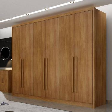 Imagem de Guarda-Roupa Casal Montero 6 Portas 8 Gavetas 100% Mdf Cumaru - Pnr Móveis