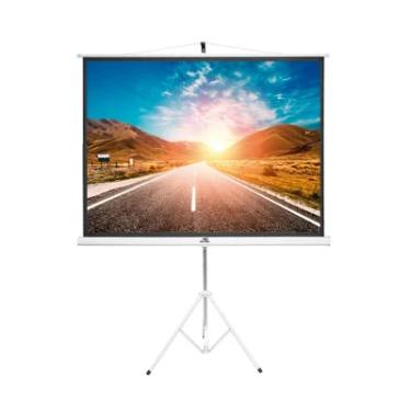 Imagem de Tela de Projecao 110" 2.00 x 2.00, Tripe Sumay TTQS110, Branco e Preto