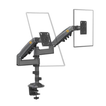 Imagem de Suporte De Mesa, Articulado, Pistão a Gás, Ajuste De Altura, Para 02 Monitores De 22 À...