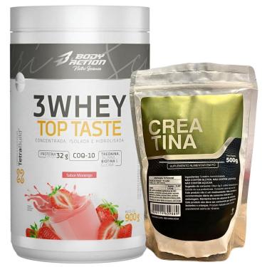 Imagem de Kit Whey Protein Body Action 900g + Creatina 100% Pura 500g-Unissex