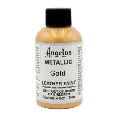 Imagem de Tinta Acrílica para Couro Angelus - 118 ml - Dourado