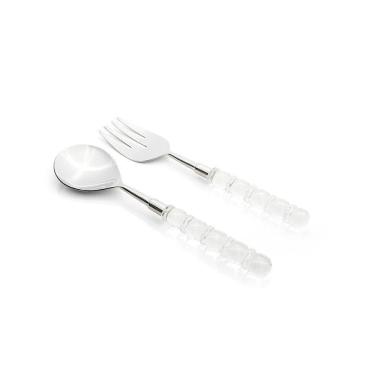Imagem de Conjunto De Talheres Copa E Cia Para Salada 2 Peças Garbo Cristal Silver