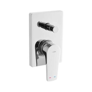 Imagem de Acabamento para Monocomando de Banheira e Chuveiro com Desviador Noronha Celite Cromado