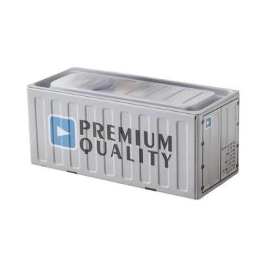 Imagem de Container De Armazenamento Compacto De Metal, Organizador De Mesa, Tub