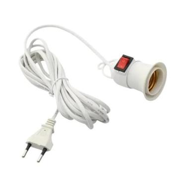 Imagem de Suporte De Lâmpada Pendente Interno E27 De 2,3/4M Com Cabo E Interrupt