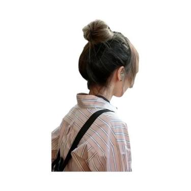 Imagem de Aplique De Cabelo Sintético Liso Com Aparência Natural, Coque Desgrenh