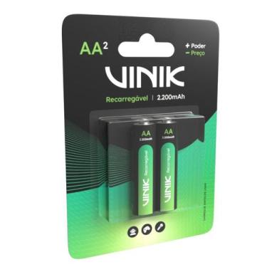 Imagem de Pilha Recarregável Aa 2200mah C/ 2 - Vinik