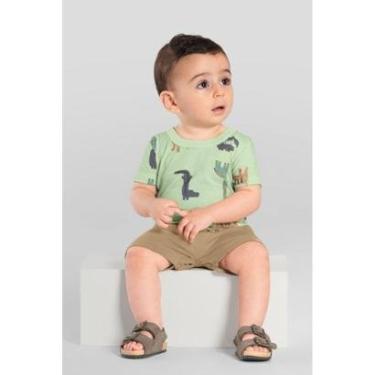 Imagem de Macaquinho bebê menino de bichinhos Brandili Baby-Unissex