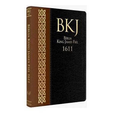 Imagem de Bíblia King James 1611 Ultrafina Marrom/Preta Capa Mole