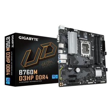 Imagem de Placa Mãe Gigabyte B760M D3HP (LGA 1700 - DDR4 5333 O.C) - USB 3.2 - Slot M.2 - Q-Flash Plus - MATX