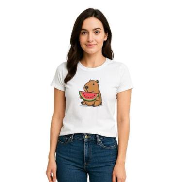 Imagem de Camiseta Baby Look Feminina Capivara Novidade Moda Promoção - Agil, Br