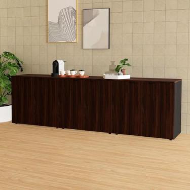 Imagem de Armário Baixo Escritório 6 Portas c/ Chave 240 cm F5 Office - F5 Offic