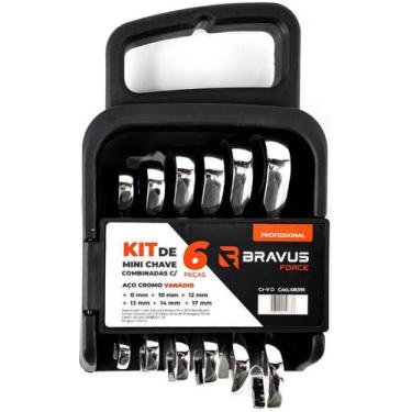 Imagem de Jogo Kit de Mini Chaves Combinadas com 6 Peças 8 a 17mm em Cromo Vanád
