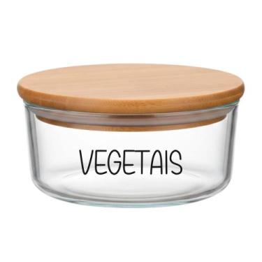 Imagem de Pote Hermético Redondo Vidro (930 ml) Vegetais - Casa Vitá, Vegetais