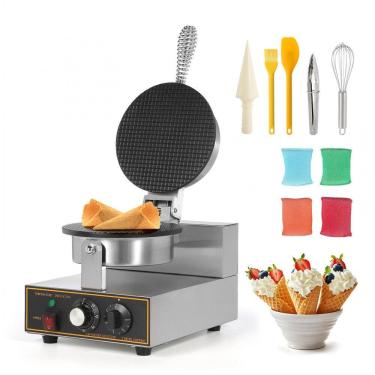 Imagem de Dyna-Living Máquina Elétrica para Casquinha de Sorvete em Aço Inoxidável 1200W, Controle de Tempo e Temperatura, 110V