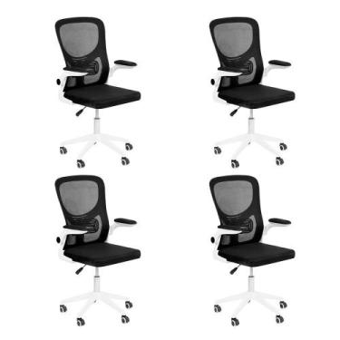 Imagem de Laraz, Kit 4 Cadeiras escritório rodizio office Bytes