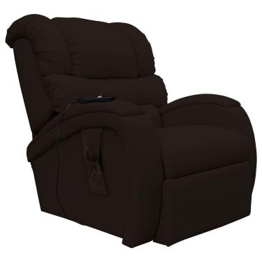 Imagem de Poltrona Do Papai Reclinável Elétrica Biorne F05 Couro Sintético Marrom Lyam Decor
