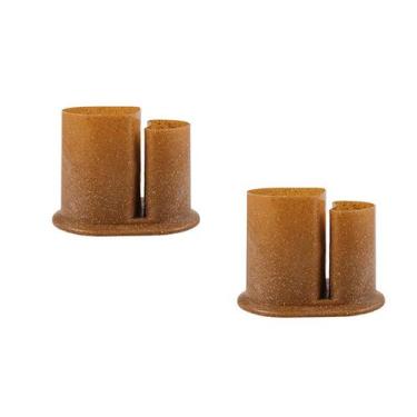 Imagem de Kit 2 Porta Lápis Duo Fibra Madeira Green - Bb Store