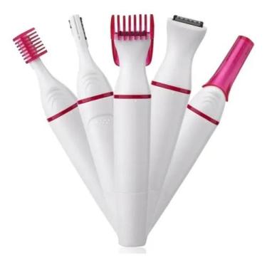 Imagem de Depilador Elétrico 5 em 1 Feminino Aparador de Pelos Multiuso para Ros