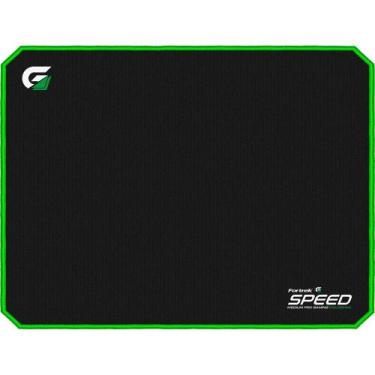 Imagem de Mousepad Gamer Fortrek Speed MPG101, Médio (320X240mm), Preto/Verde - 
