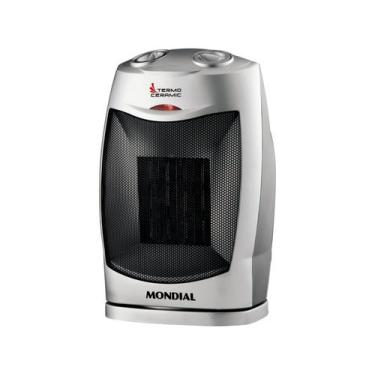 Imagem de Aquecedor Mondial Termo Ceramica A-05 1500W, Preto e Prata, 110V