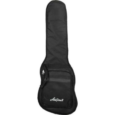 Imagem de Capa para Baixo Elétrico NY600 Cargo Preta com Interior Acolchoado e Bolso para Acessórios Preta Aria Guitars