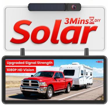Imagem de Câmera de ré sem fio solar AUTO-VOX 7,2" HD DVR