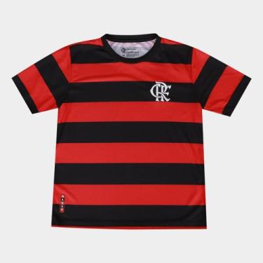 Imagem de Camiseta Infantil Flamengo - Betel Sport, Vermelho, Preto, 14A