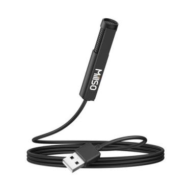 Imagem de Microfone USB Lavalier MillSo para PC e laptop, cabo de 1,5 m