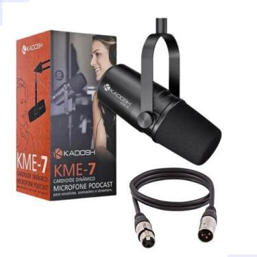 Imagem de Kit Microfone para Podcast Kadosh Kme7 + Cabo Balanceado