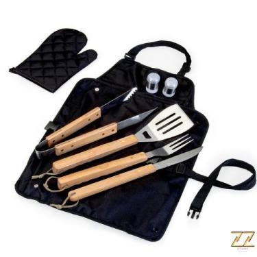 Imagem de Kit Para Churrasco Com 8 Peças C/ Avental - ZZ