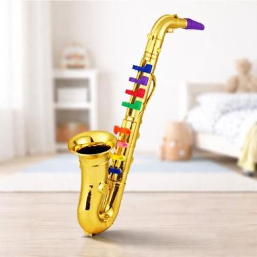 Imagem de Saxofone Infantil Brinquedo Musical Educativo 8 Teclas Criança Aprendi