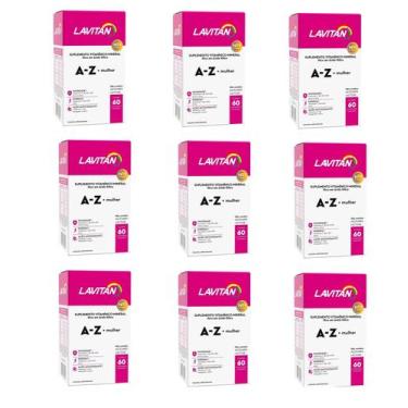 Imagem de Kit 9 Vitamina Lavitan A-z Mulher 60 Comprimidos - Cimed