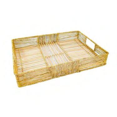 Imagem de Bandeja Decorativa Retangular 46cm Alga Marinha - LUXdécor, G