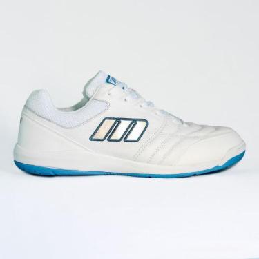 Imagem de Tênis de Futsal Mundo Prime, Branco, Azul, Bronze, 41