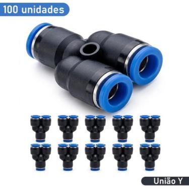 Imagem de União Y Pneumática PU 4mm Engate Rápido para Mangueira de Ar - Pressur