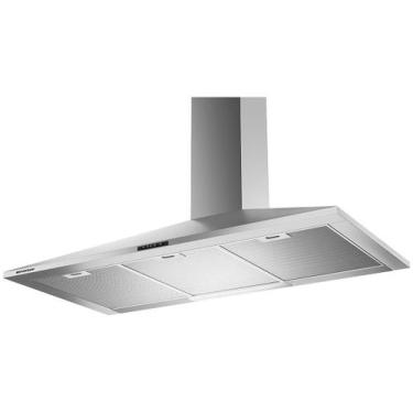 Imagem de Coifa de Parede Brastemp 90 cm Inox Piramidal 5 e 6 Bocas Duplo Filtro