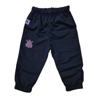 Imagem de Calça Corinthians Bebê Infantil Juvenil Helanca Oficial - Revedor, Tam