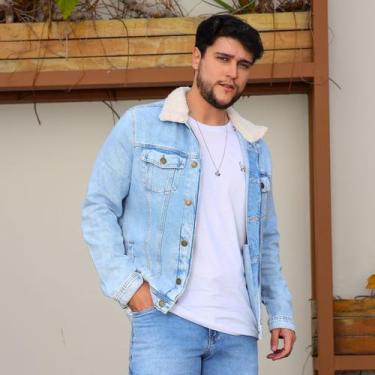 Imagem de Jaqueta Jeans Gola de Pelugem Masculina Revanche Kaman, M