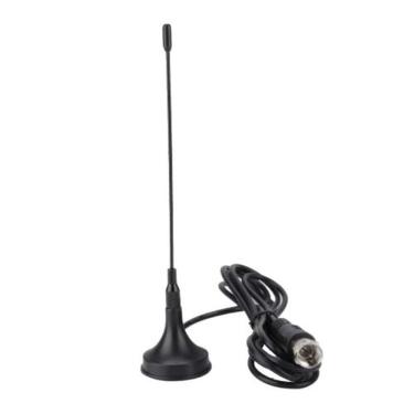 Imagem de Antena Interna UHF Digital HD Multivisão para TV com Cabo Coaxial 1.5 Metros Base Magnética Preto