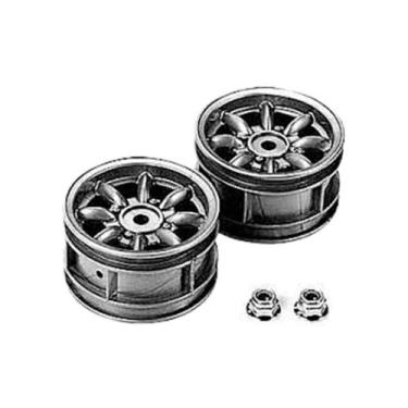 Imagem de Tamiya acc m-chassis 8-spoke wheels silver (2pcs) 50569