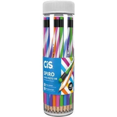 Imagem de Lapis Preto Redondo Decorado CIS Spiro Plastico Sortidos POTE-48 - Ser