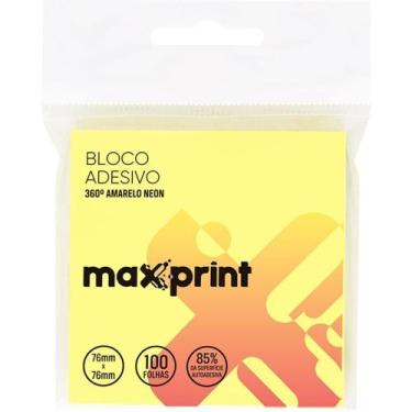 Imagem de Bloco de Recado Autoadesivo 360 Graus Amarelo - Maxprint
