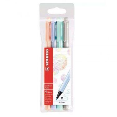 Imagem de Caneta hidrográfica Pointmax Tom Pastel estojo com 4 unidades - Stabil