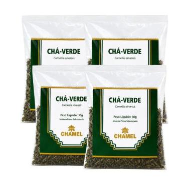 Imagem de Kit 4 Chá Verde Folhas 30g Chamel Camellia Sinensis