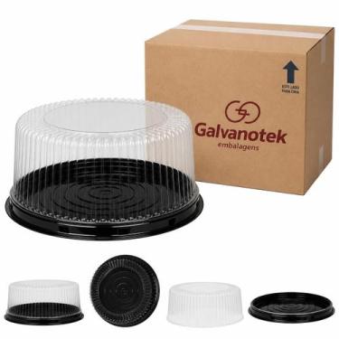 Imagem de Embalagem para bolo g50 m 3 cx 50 un torta tampa m cristal - GALVANOTE