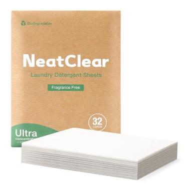 Imagem de Lençóis de Detergente para Roupa NeatClear Sem Fragrância 32 Unidades