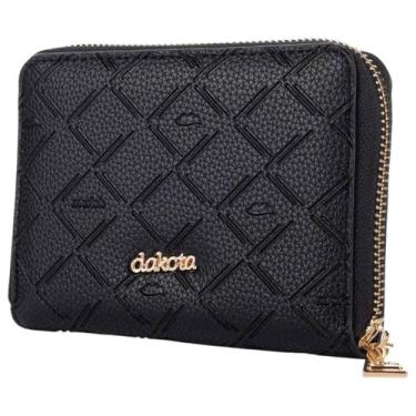 Imagem de Carteira Feminina Casual Dia a Dia Resistente Moda Dakota, Preto, UN