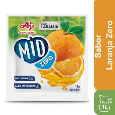 Imagem de Kit Refresco em Pó MID Zero Açúcar Sabor Laranja Com 5 Unidades de 10g